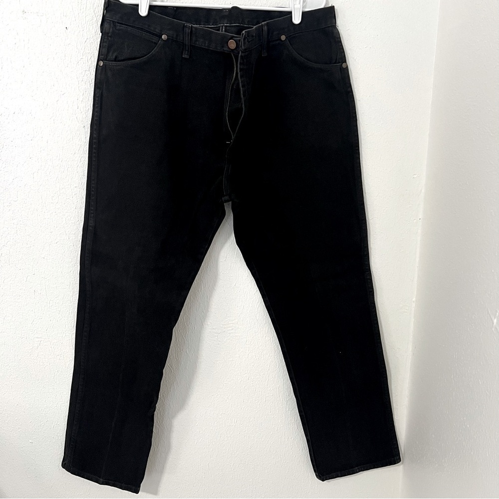 Vintage Wrangler Mens Jeans 40x32 Black Cowboy Western USA Made 100% Cotton